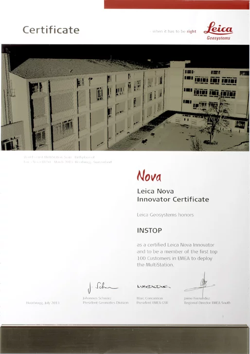 Certificado Oficial Leica Nova