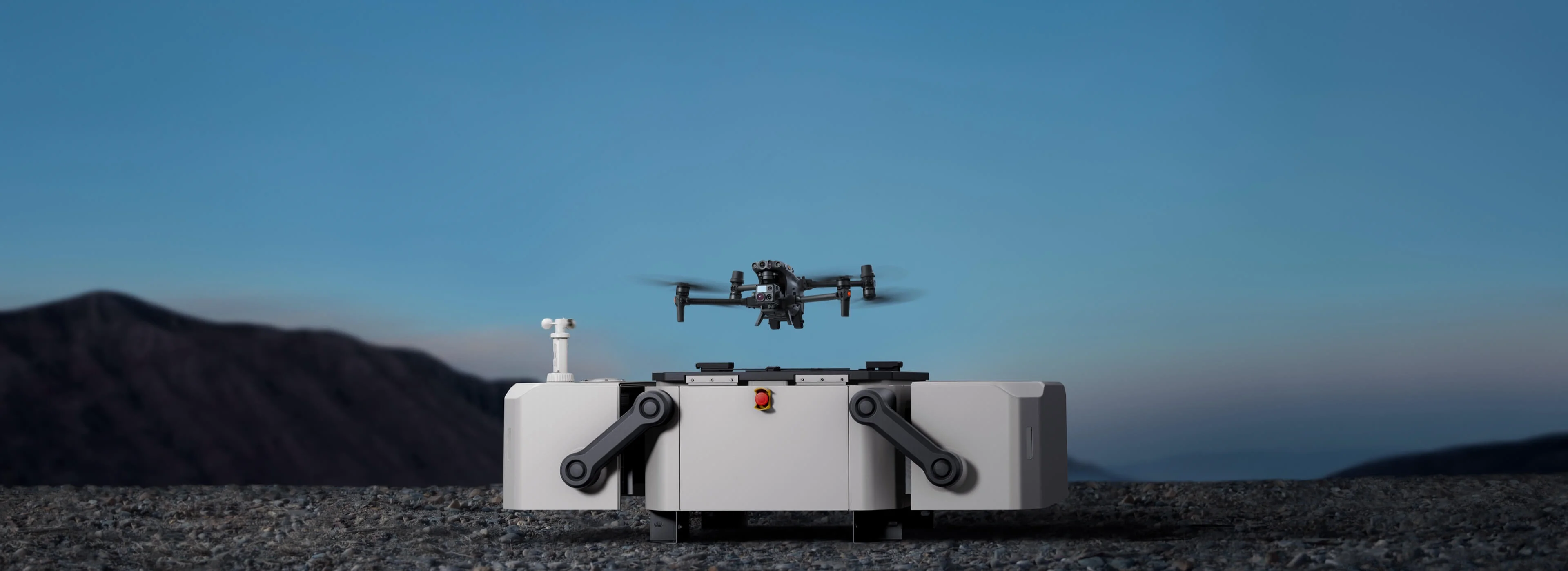 DJI Matrice 5TD despegando sobre la base DJI Dock 4