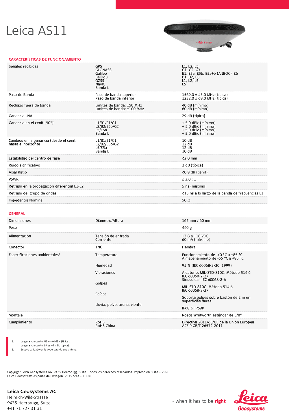 AS11, multi-frequency GNSS antenna