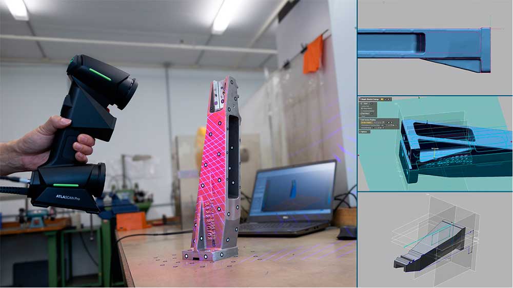 Ingeniería inversa con Hexagon ATLASCAN Pro y Geomagic Design X