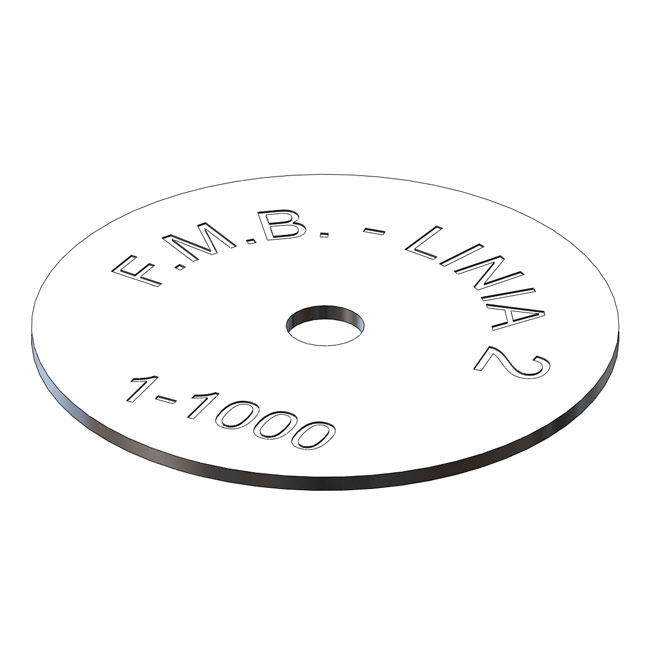 Arandela de aluminio diametro 7,5 cm